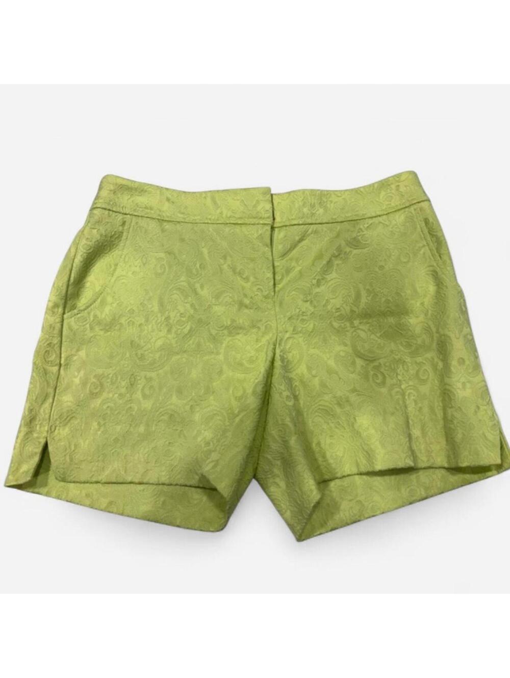 Cache Lime Paisley Jacquard Shorts